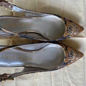 Gold Anne Klein slingbacks size 9M